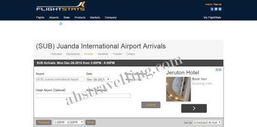 flightstats - juanda arrivals