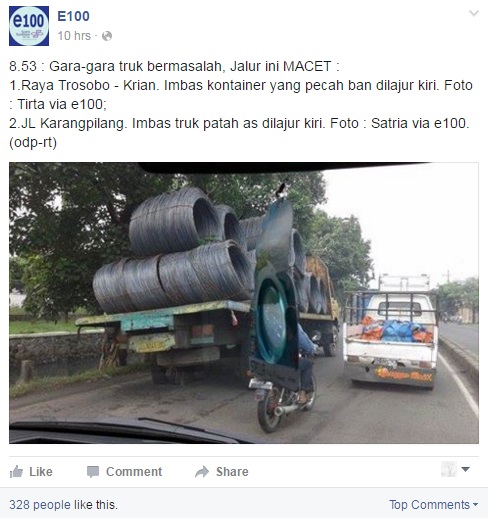 krian truk pecah ban