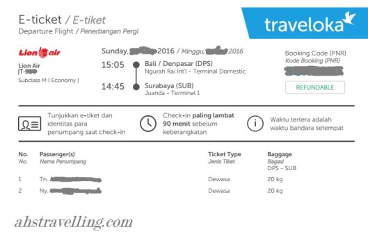 lion air - traveloka tiket